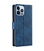 SoFetch Blauw Zacht Krokodillen Bookcase Hoesje voor de iPhone 14 Pro Max