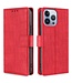 SoFetch Rood Zacht Krokodillen Bookcase Hoesje voor de iPhone 14 Pro Max