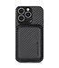 SoFetch Zwart Pasjeshouder Carbon 2-in-1 Hoesje voor de iPhone 14 Pro Max