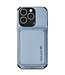 SoFetch Blauw Pasjeshouder Carbon 2-in-1 Hoesje voor de iPhone 14 Pro Max