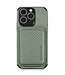 SoFetch Groen Pasjeshouder Carbon 2-in-1 Hoesje voor de iPhone 14 Pro Max