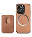 SoFetch Bruin Pasjeshouder Carbon 2-in-1 Hoesje voor de iPhone 14 Pro Max
