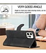 SoFetch Zwart Ruiten Bookcase Hoesje voor de iPhone 14 Pro Max