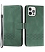 SoFetch Zwartish Groen Ruiten Bookcase Hoesje voor de iPhone 14 Pro Max