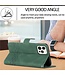 SoFetch Zwartish Groen Ruiten Bookcase Hoesje voor de iPhone 14 Pro Max