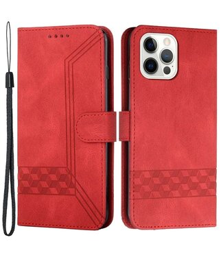 SoFetch Rood Ruiten Bookcase Hoesje iPhone 14 Pro Max