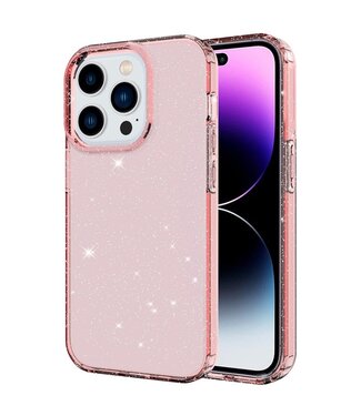 Gw18 Roze Krasbestendig Glitter TPU Hoesje iPhone 14 Pro Max