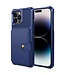 SoFetch Blauw Pasjeshouder Houder Hybride Hoesje voor de iPhone 14 Pro Max