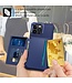 SoFetch Blauw Pasjeshouder Houder Hybride Hoesje voor de iPhone 14 Pro Max