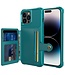 SoFetch Groen Pasjeshouder Houder Hybride Hoesje voor de iPhone 14 Pro Max