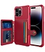 SoFetch Rood Pasjeshouder Houder Hybride Hoesje voor de iPhone 14 Pro Max