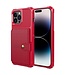 SoFetch Rood Pasjeshouder Houder Hybride Hoesje voor de iPhone 14 Pro Max
