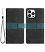 SoFetch Zwart Twee kleuren Bookcase Hoesje voor de iPhone 14 Pro Max