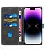 SoFetch Zwart Twee kleuren Bookcase Hoesje voor de iPhone 14 Pro Max