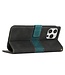 SoFetch Zwart Twee kleuren Bookcase Hoesje voor de iPhone 14 Pro Max