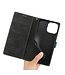 SoFetch Zwart Twee kleuren Bookcase Hoesje voor de iPhone 14 Pro Max