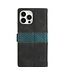 SoFetch Zwart Twee kleuren Bookcase Hoesje voor de iPhone 14 Pro Max