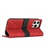 SoFetch Rood Twee kleuren Bookcase Hoesje voor de iPhone 14 Pro Max