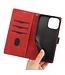 SoFetch Rood Twee kleuren Bookcase Hoesje voor de iPhone 14 Pro Max