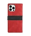 SoFetch Rood Twee kleuren Bookcase Hoesje voor de iPhone 14 Pro Max