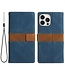 SoFetch Blauw Twee kleuren Bookcase Hoesje voor de iPhone 14 Pro Max