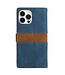 SoFetch Blauw Twee kleuren Bookcase Hoesje voor de iPhone 14 Pro Max