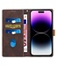 SoFetch Bruin Twee kleuren Bookcase Hoesje voor de iPhone 14 Pro Max