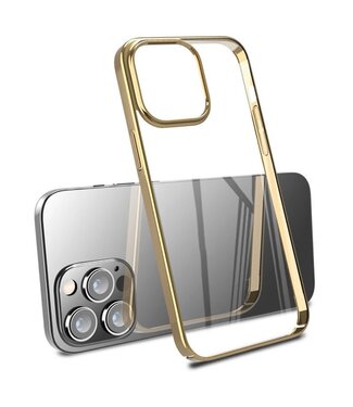 X-Level Goud Valbestendig Hardcase Hoesje iPhone 14 Pro Max