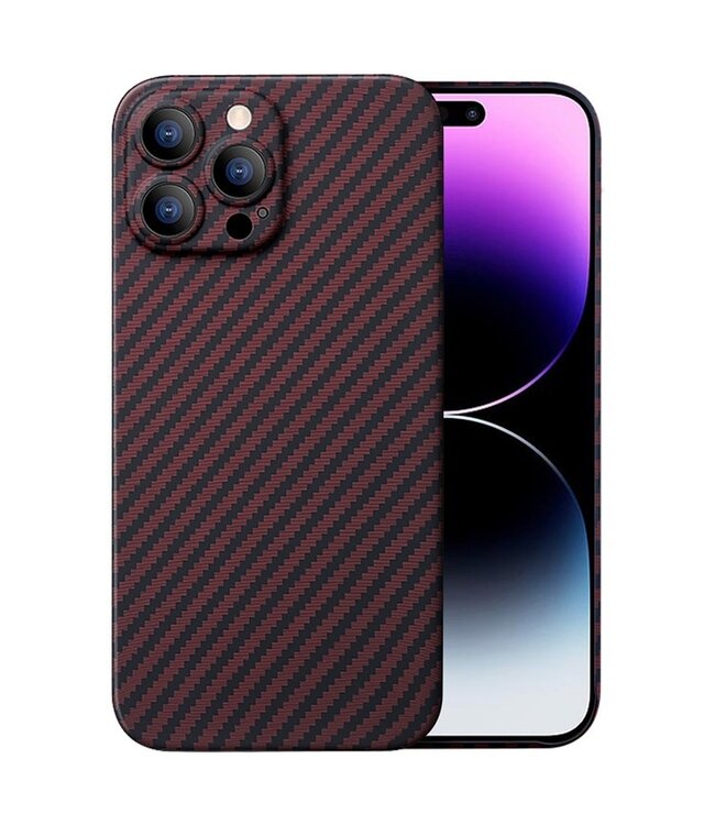 X-Level Rood Carbon TPU Hoesje voor de iPhone 14 Pro Max