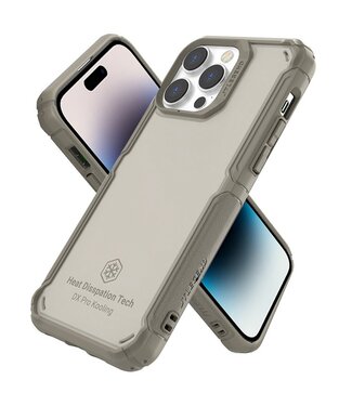 SoFetch Kaki Warmteafvoerend Hybride Hoesje iPhone 14 Pro Max