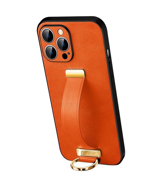 SULADA Oranje Houder Glad Hybride Hoesje voor de iPhone 14 Pro Max