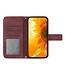 SoFetch Bordeaux Rood Zonnebloem Bookcase Hoesje voor de iPhone 14 Pro Max