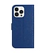 SoFetch Saffierblauw Zonnebloem Bookcase Hoesje voor de iPhone 14 Pro Max