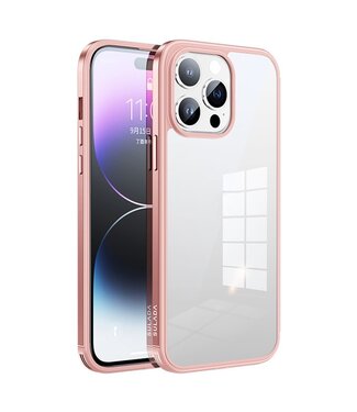 SULADA Roze Spiegel Stijlvol Hybride Hoesje iPhone 14 Pro Max