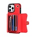 SoFetch Rood Pasjeshouder Hybride Hoesje voor de iPhone 14 Pro Max