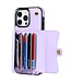 SoFetch Paars Pasjeshouder Hybride Hoesje voor de iPhone 14 Pro Max