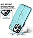 SoFetch Blauw Pasjeshouder Hybride Hoesje voor de iPhone 14 Pro Max