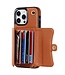 SoFetch Bruin Pasjeshouder Hybride Hoesje voor de iPhone 14 Pro Max
