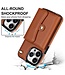 SoFetch Bruin Pasjeshouder Hybride Hoesje voor de iPhone 14 Pro Max
