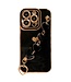 SoFetch Zwart Hartje ketting TPU Hoesje met Handriem voor de iPhone 14 Pro Max