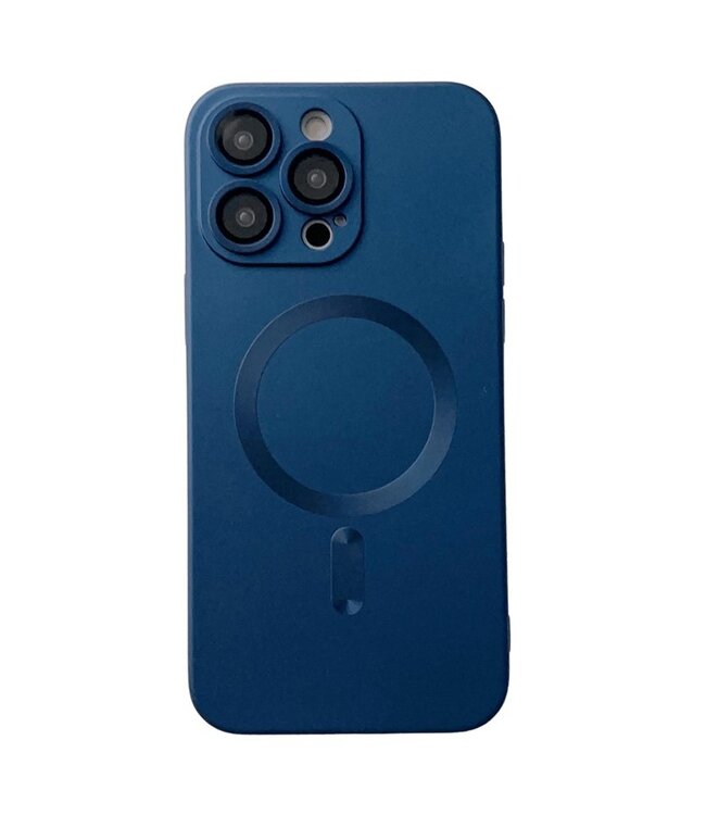 SoFetch Navy Blauw Lensbescherming Hardcase Hoesje voor de iPhone 14 Pro Max