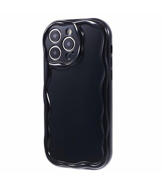 SoFetch Zwart Golvend TPU Hoesje iPhone 14 Pro Max