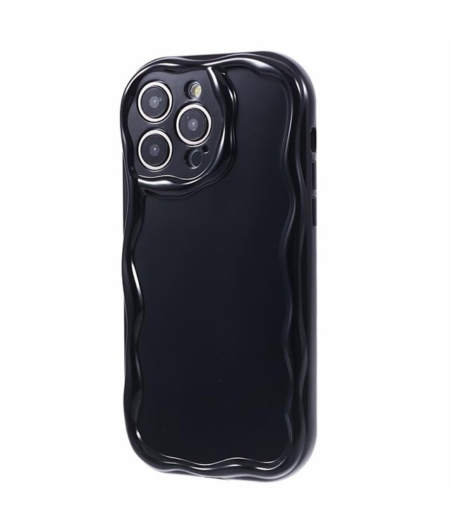 SoFetch Zwart Golvend TPU Hoesje voor de iPhone 14 Pro Max