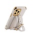 SoFetch Rood Krokodillen Hybride Hoesje met Handriem voor de iPhone 14 Pro Max