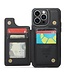 CaseMe Zwart RFID Pasjeshouder Hybride Hoesje voor de iPhone 14 Pro Max