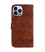 SoFetch Bruin Monogram Bookcase Hoesje voor de iPhone 14 Pro Max
