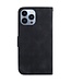 SoFetch Zwart Monogram Bookcase Hoesje voor de iPhone 14 Pro Max