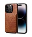 SoFetch Bruin Houder Krokodillen Hybride Hoesje voor de iPhone 14 Pro Max