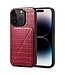 SoFetch Rood Houder Krokodillen Hybride Hoesje voor de iPhone 14 Pro Max