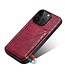 SoFetch Rood Houder Krokodillen Hybride Hoesje voor de iPhone 14 Pro Max